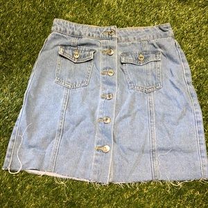Forever 21 button down jean skirt